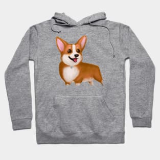 Cute Pembroke Welsh Corgi Drawing Hoodie